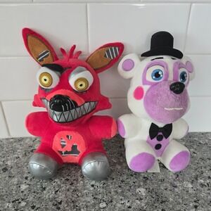 Funko Five Nights at Freddys FNAF Plush Nightmare Foxy and Helpy‎ Set Red White